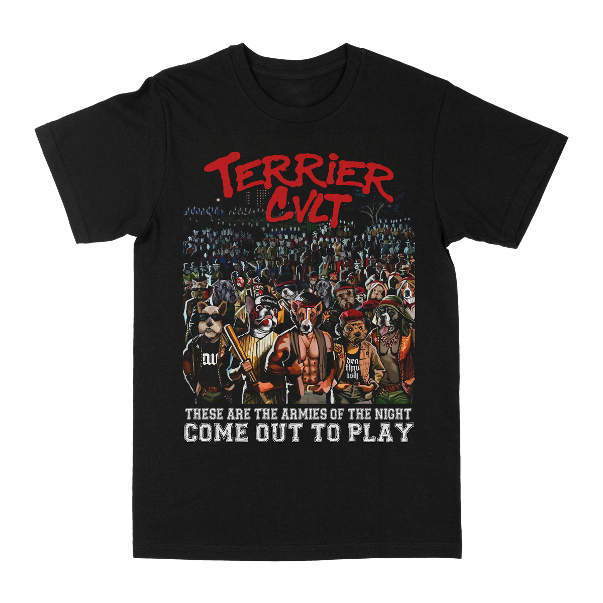 TERRIER CVLT &quot;Come Out To Play&quot; Black T-Shirt