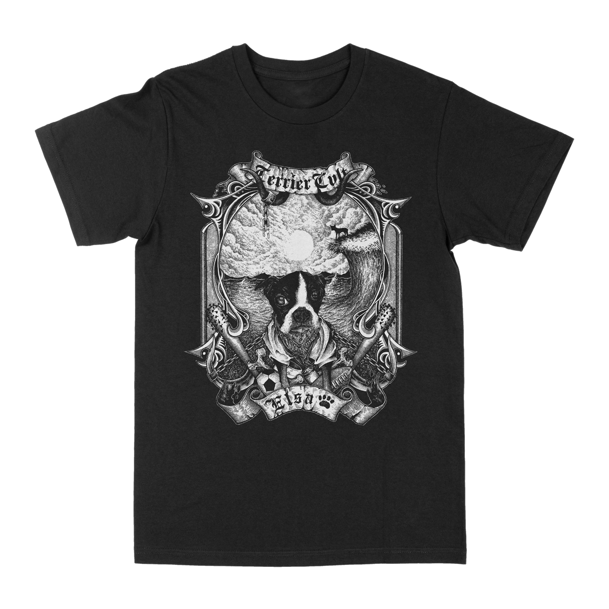 TERRIER CVLT &quot;Blackened&quot; Black T-Shirt