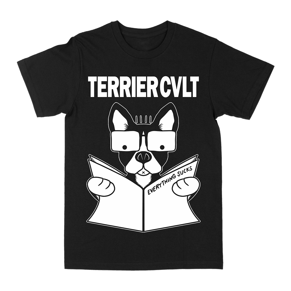 Terrier Cvlt “Everything Sucks” Black T-Shirt