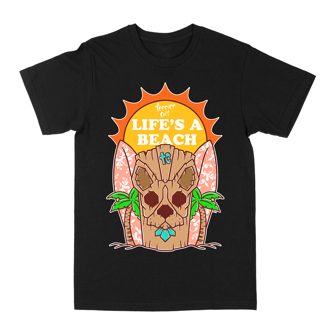 Terrier Cvlt “Life’s A Beach” Black T-Shirt