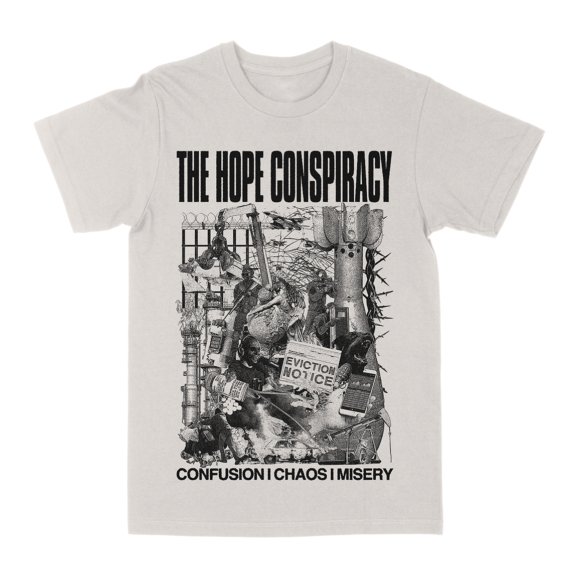 The Hope Conspiracy &quot;CCM: Chaos&quot; Vintage White T-Shirt