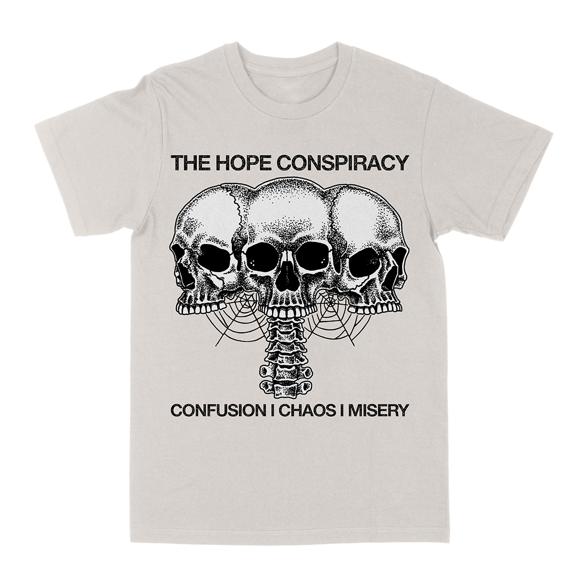 The Hope Conspiracy &quot;CCM: Death Traitors Skulls&quot; Vintage White T-Shirt