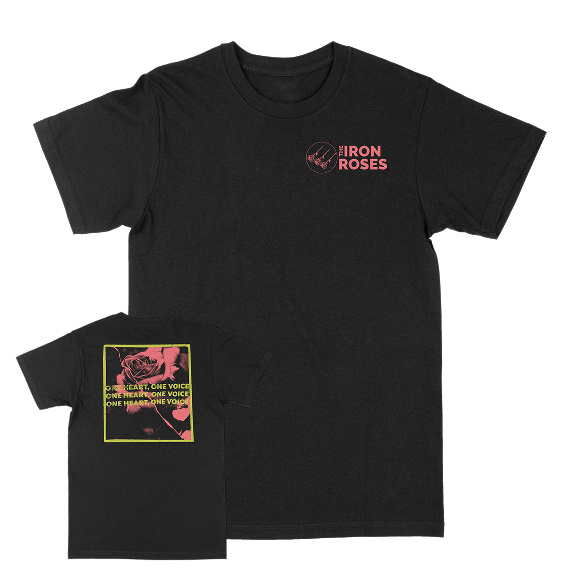 THE IRON ROSES &quot;One Heart&quot; Black T-Shirt