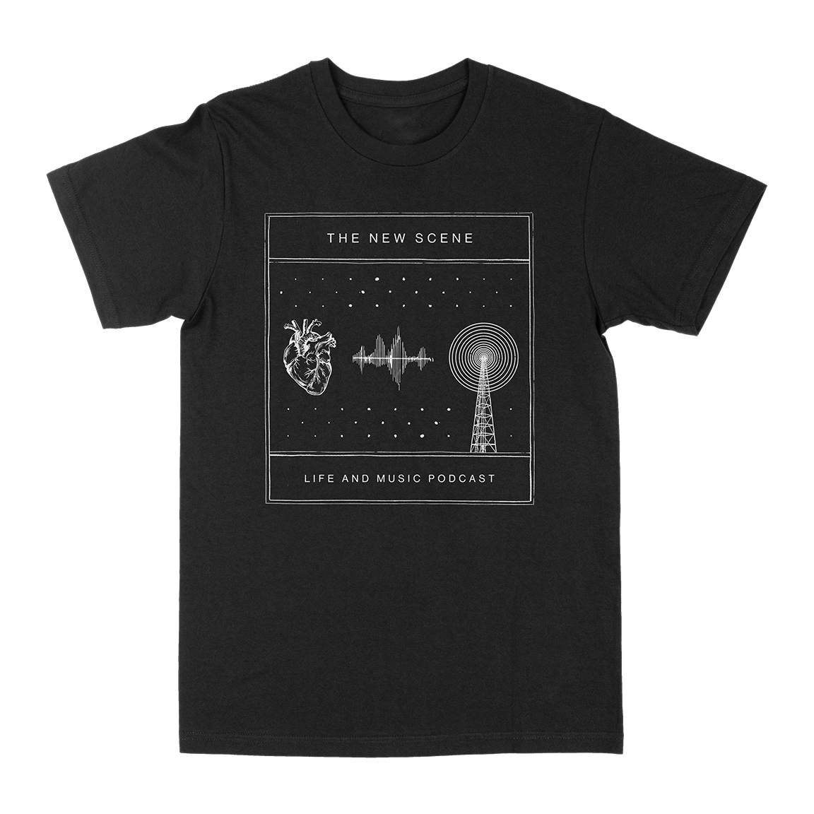 THE NEW SCENE &quot;Life Is Music&quot; Black T-Shirt