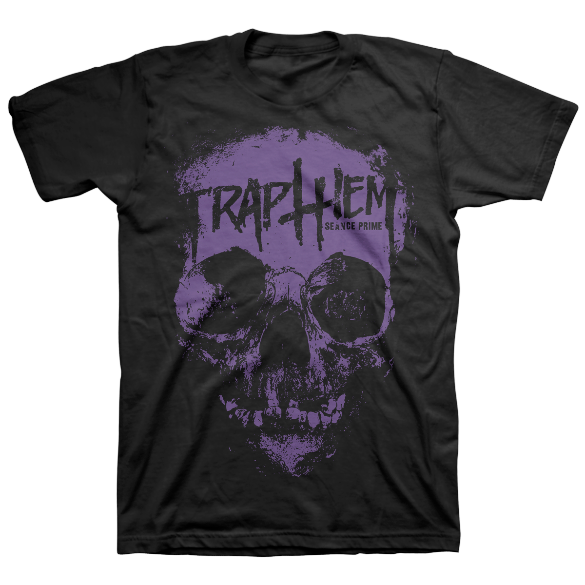 TRAP THEM &quot;Seance Prime: Purple&quot; Black T-Shirt