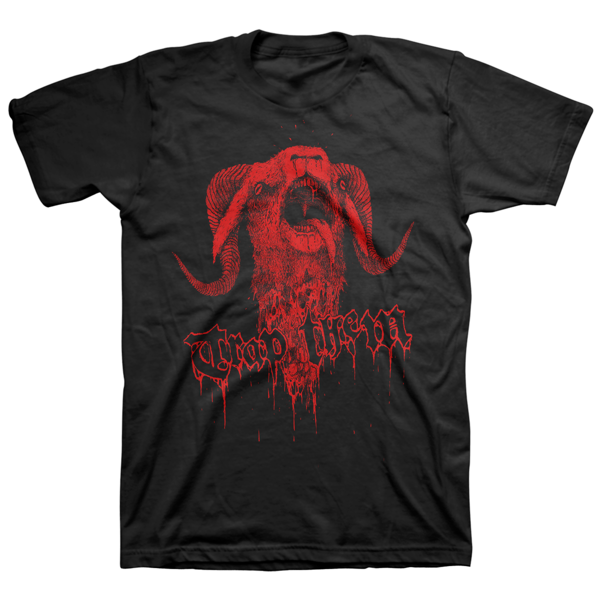 TRAP THEM &quot;Goat: Red&quot; Black T-Shirt