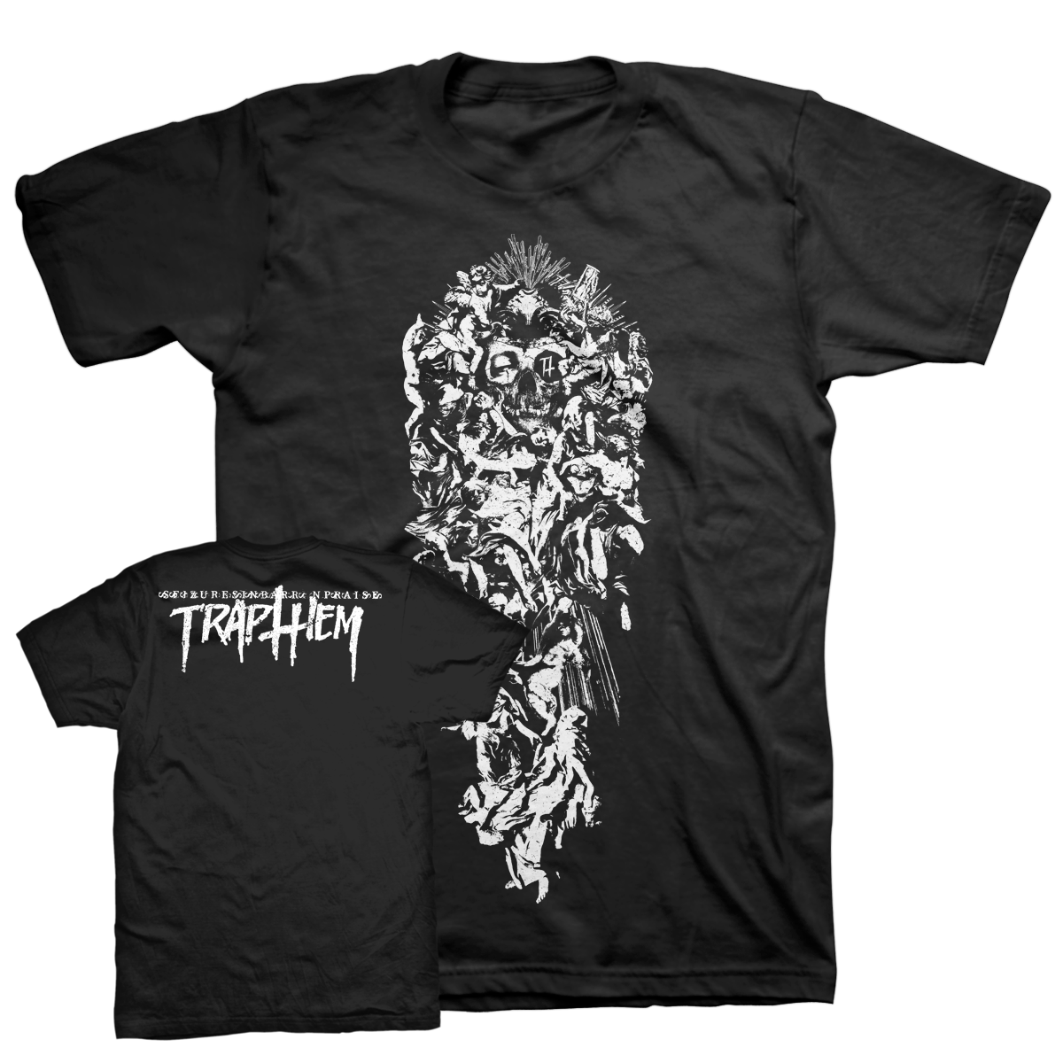 TRAP THEM &quot;Seizures In Barren Praise&quot; Black T-Shirt