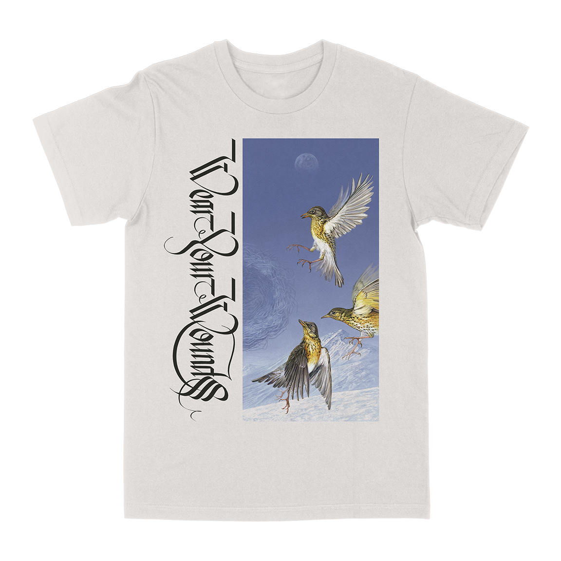WEAR YOUR WOUNDS &quot;Mercifully&quot; Vintage White T-Shirt