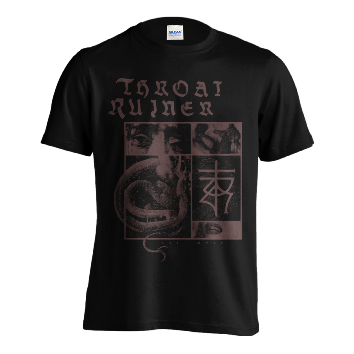 THROATRUINER &quot;Snake&quot; Black T-Shirt