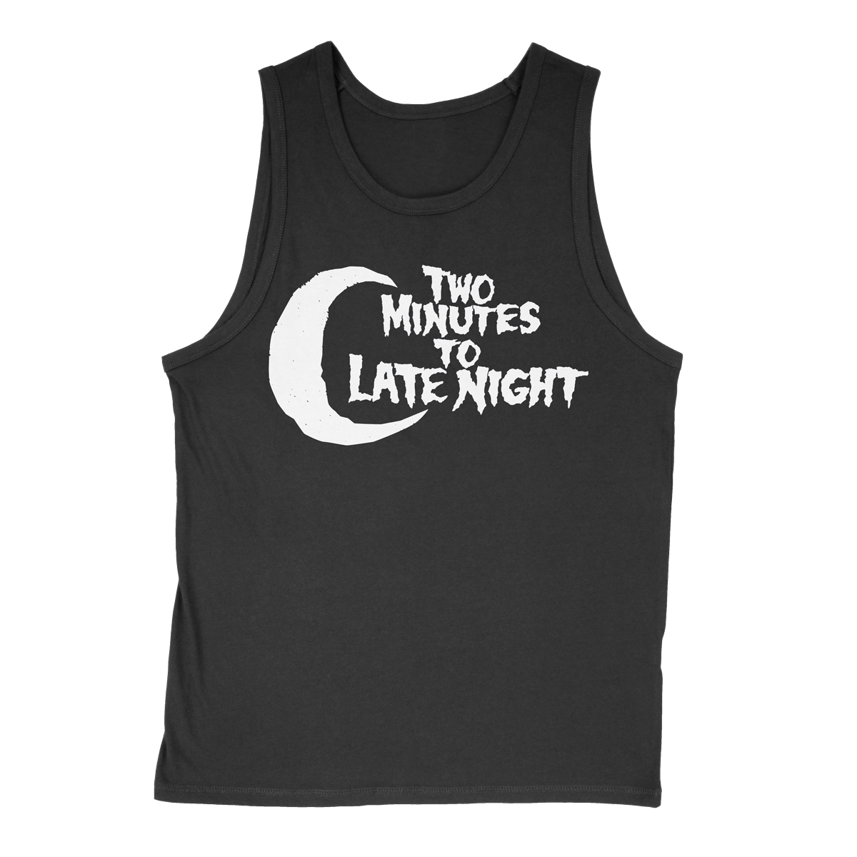 TWO MINUTES TO LATE NIGHT &quot;Logo&quot; Black Tank Top