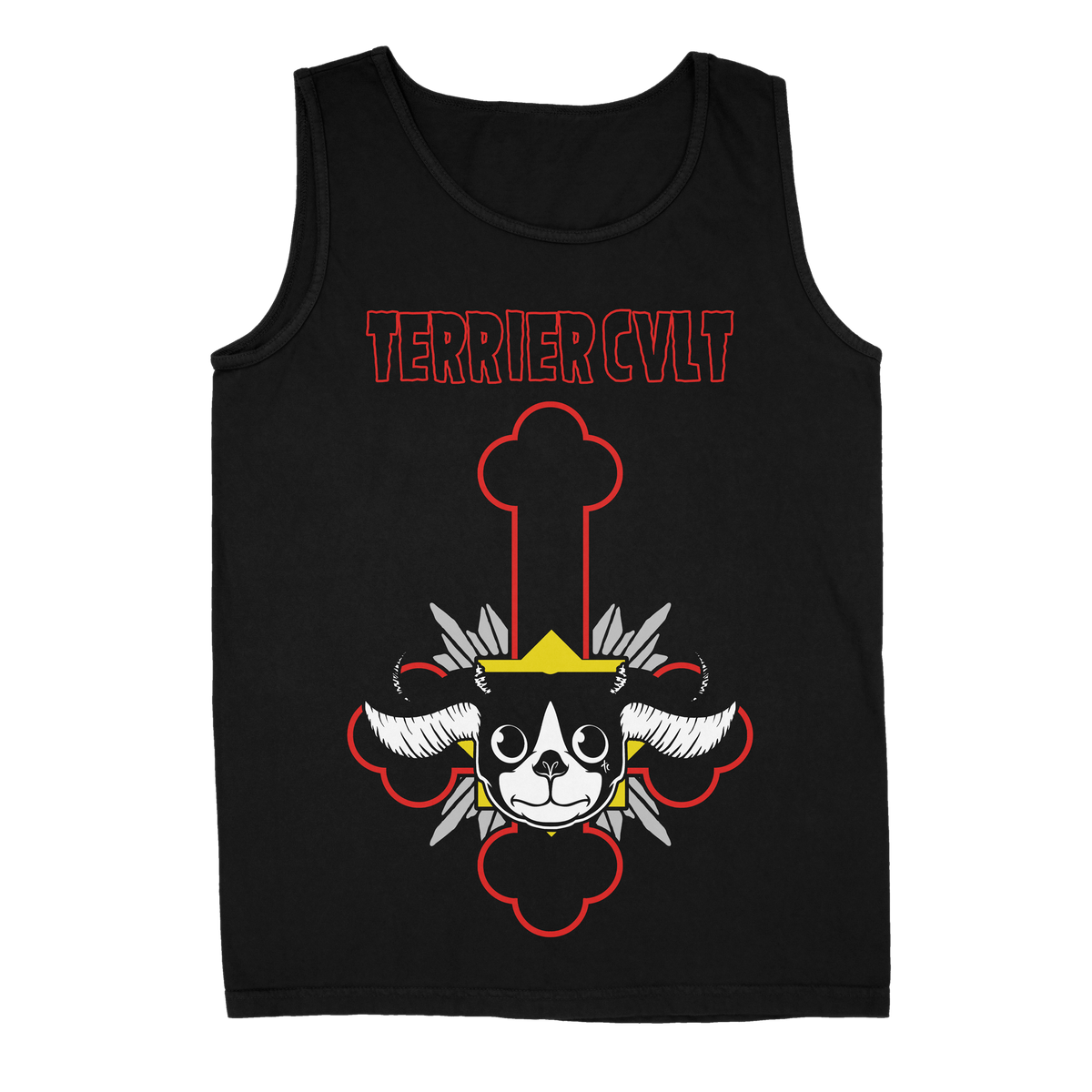 TERRIER CVLT &quot;Dogzig II&quot; Black Tank Top