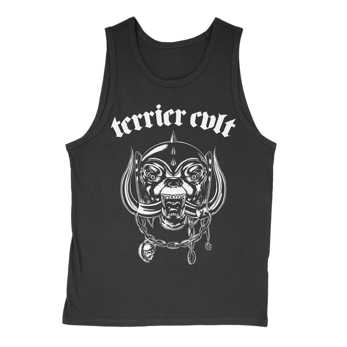 TERRIER CVLT &quot;Terrierhead&quot; Black Tank Top