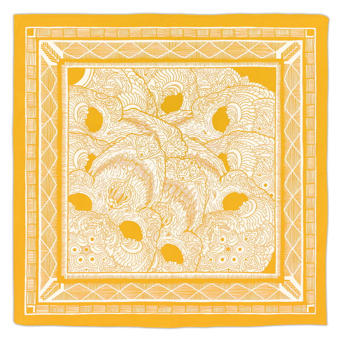 THOMAS HOOPER "Glitched Ornamental Skulls" Bandana