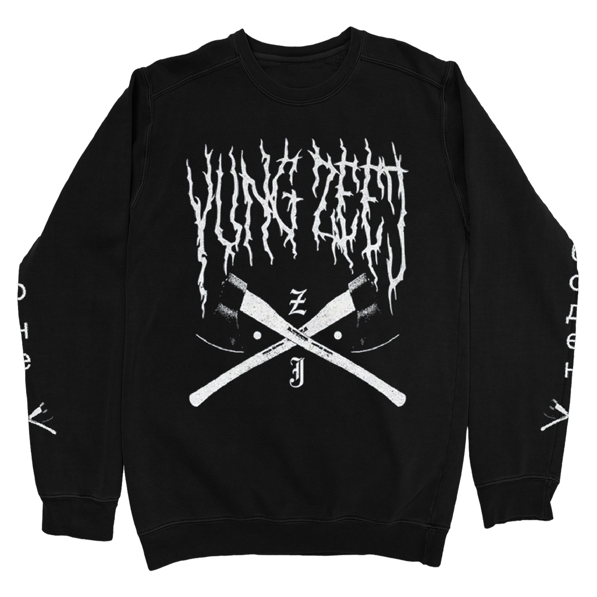 ZOLA JESUS &quot;Yung Zeej&quot; Black Crewneck