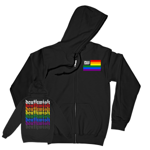 DEATHWISH "Pride" Black Zip-Up Hoodie