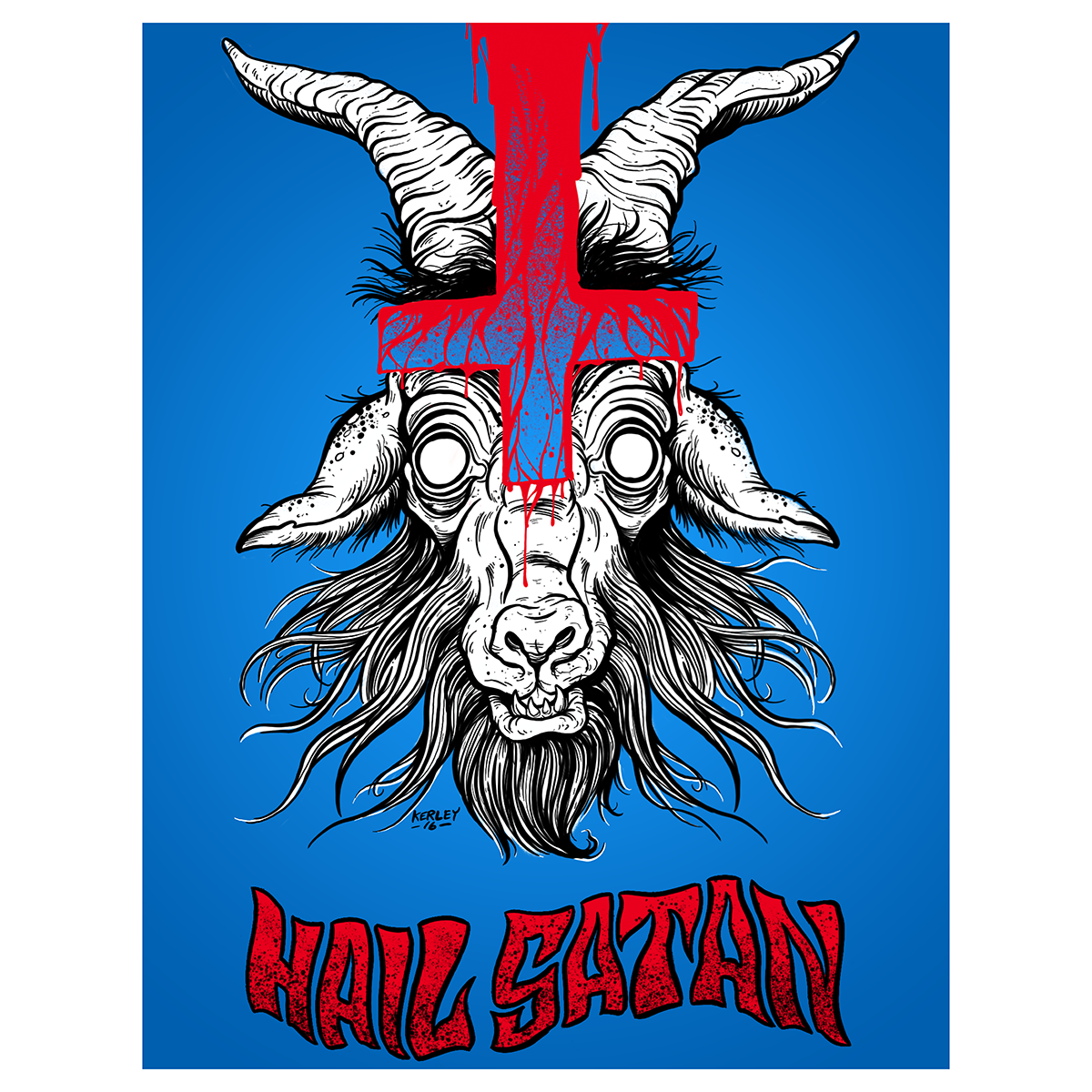 Abominable Electronics &quot;Hail Satan&quot; Giclee Print