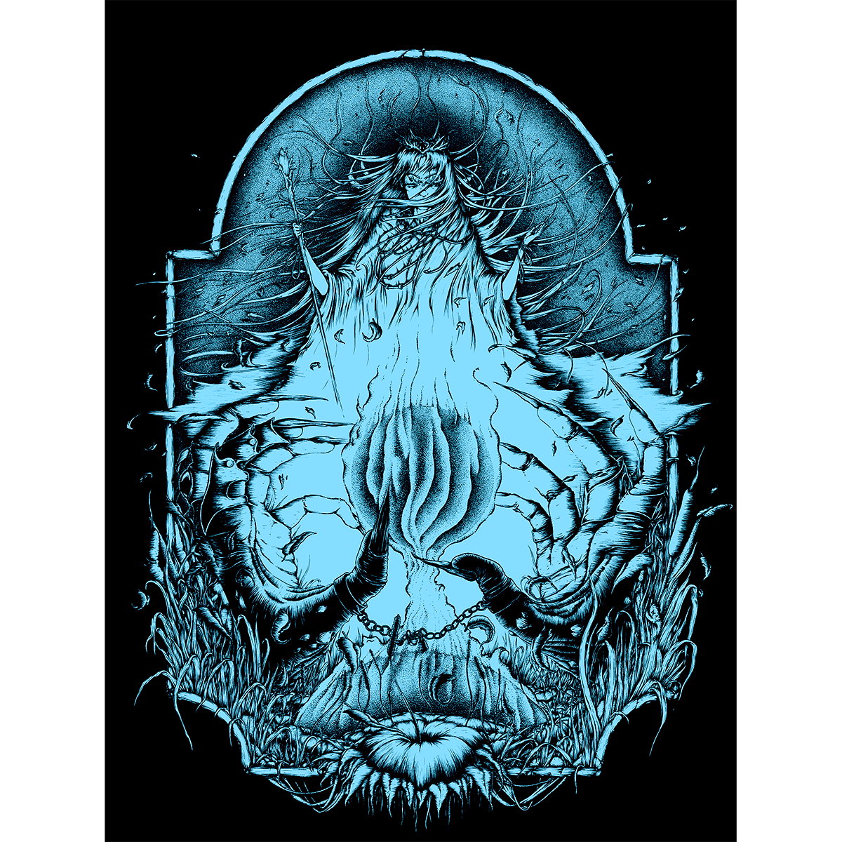 Andrew Gomez IV "Best of Hands, Mystic Queen: Blue" Giclee Print