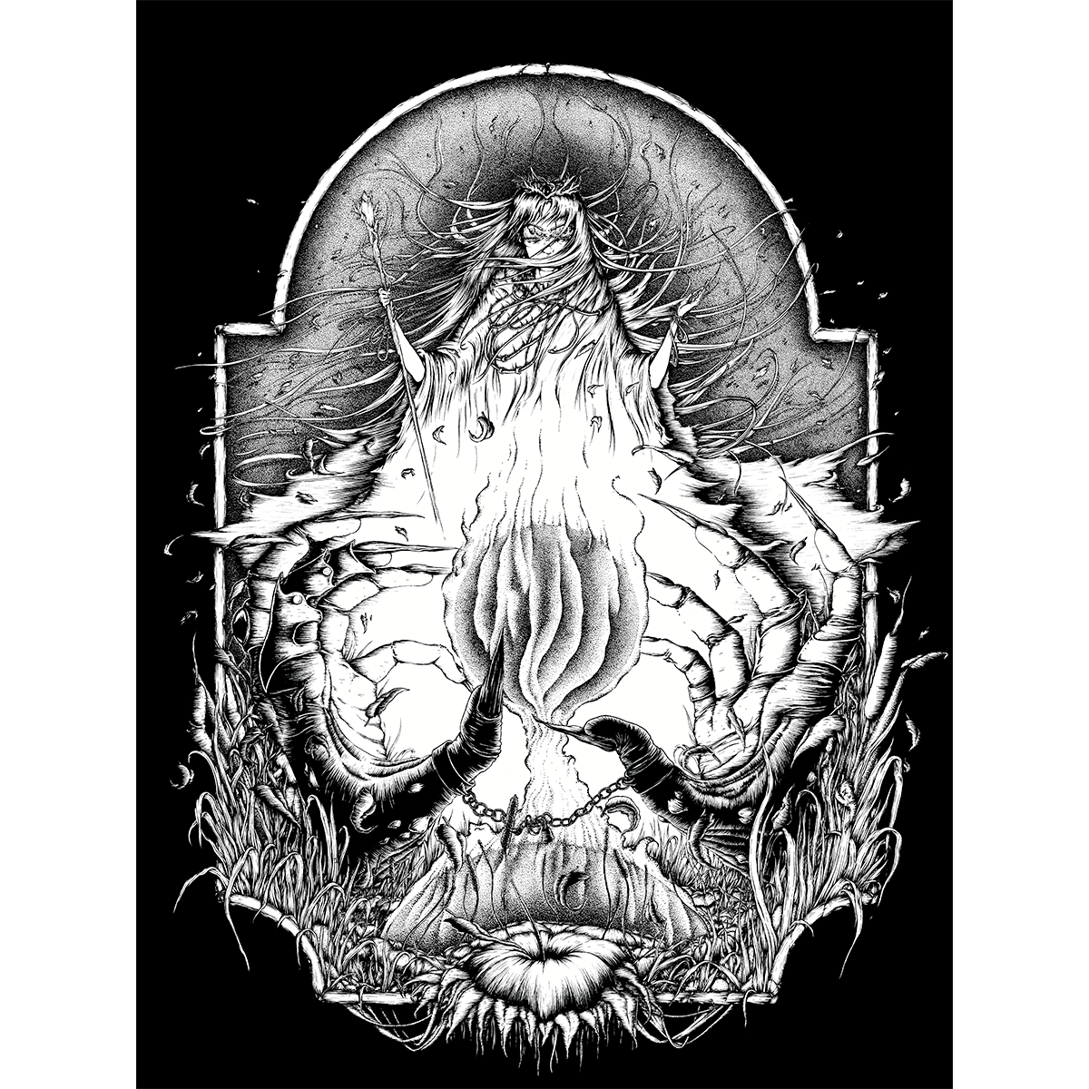 Andrew Gomez IV &quot;Best of Hands, Mystic Queen: White&quot; Giclee Print