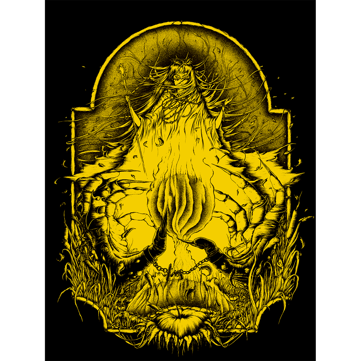 Andrew Gomez IV "Best of Hands, Mystic Queen: Yellow" Giclee Print