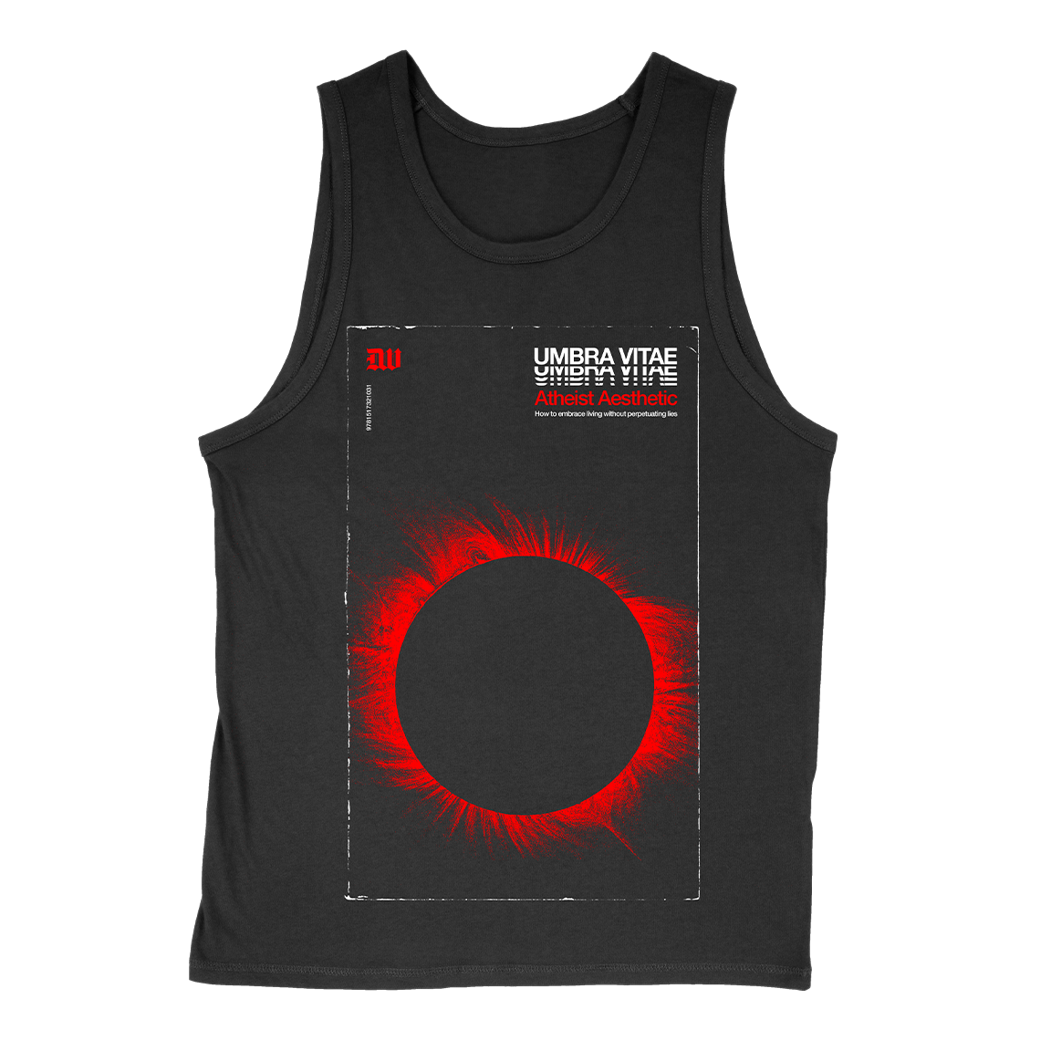 UMBRA VITAE &quot;Atheist Aesthetic&quot; Black Tank Top