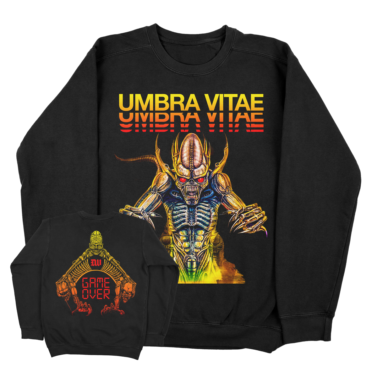 UMBRA VITAE &quot;Game Over&quot; Black Crewneck