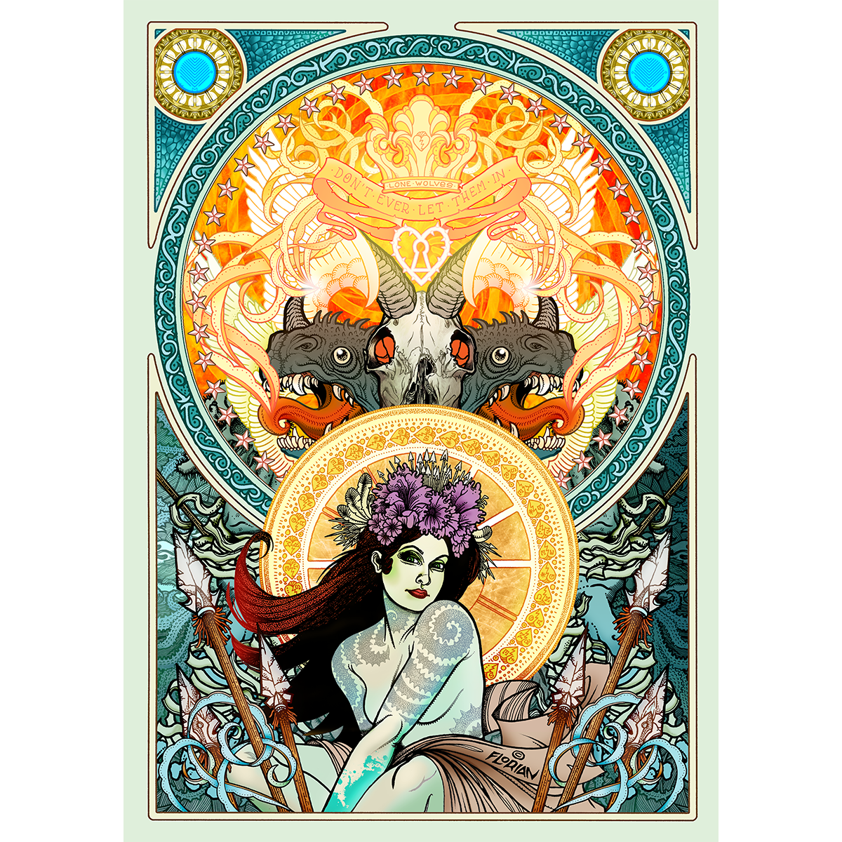 Florian Bertmer x Converge "Lonewolves" Giclee Print