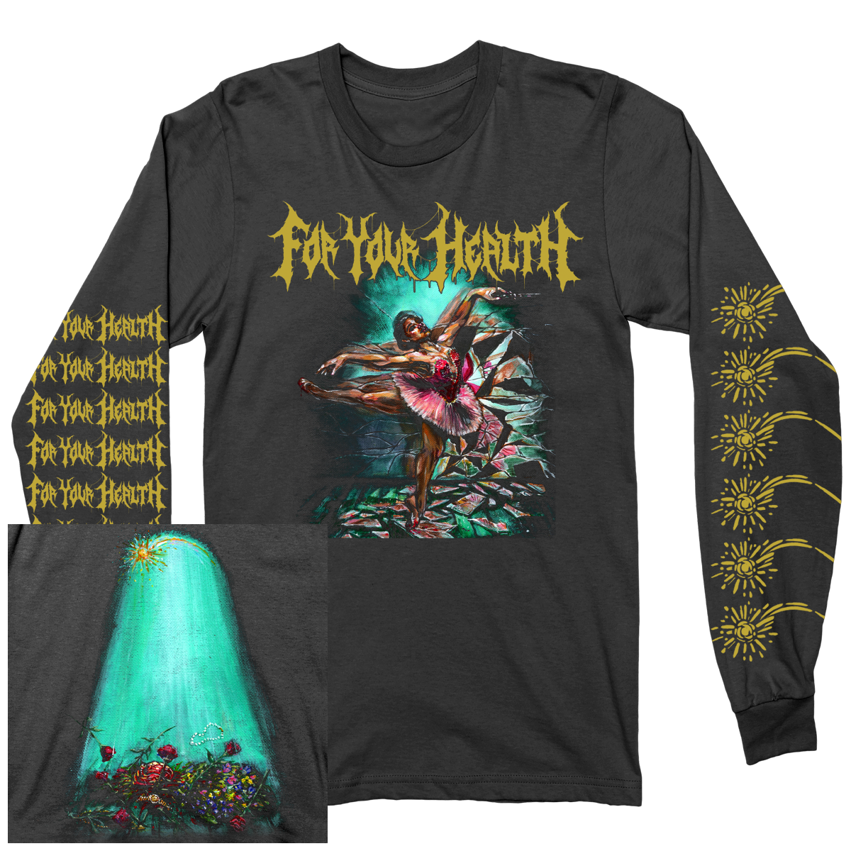 FOR YOUR HEALTH &quot;In Spite Of&quot; Black Longsleeve