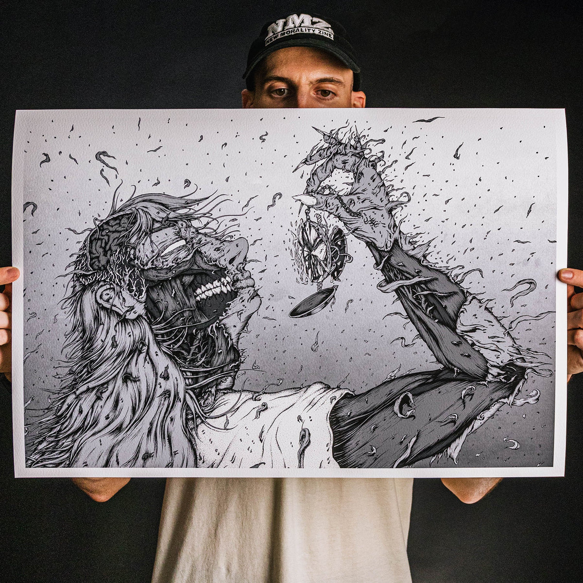 Andrew Gomez IV &quot;Time Carries Not Patience, But A Sword (Gradient)&quot; Giclee Print