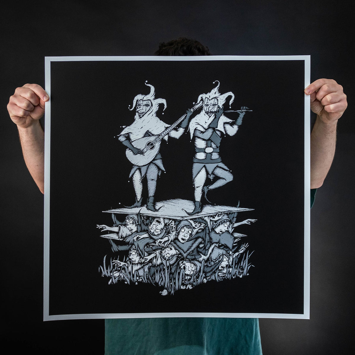 Andrew Gomez IV &quot;Pain &amp; Pleasure - Black &amp; White&quot; Giclee Print