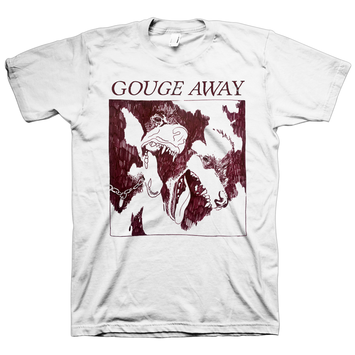 GOUGE AWAY &quot;Burnt Sugar Cover&quot; White T-Shirt