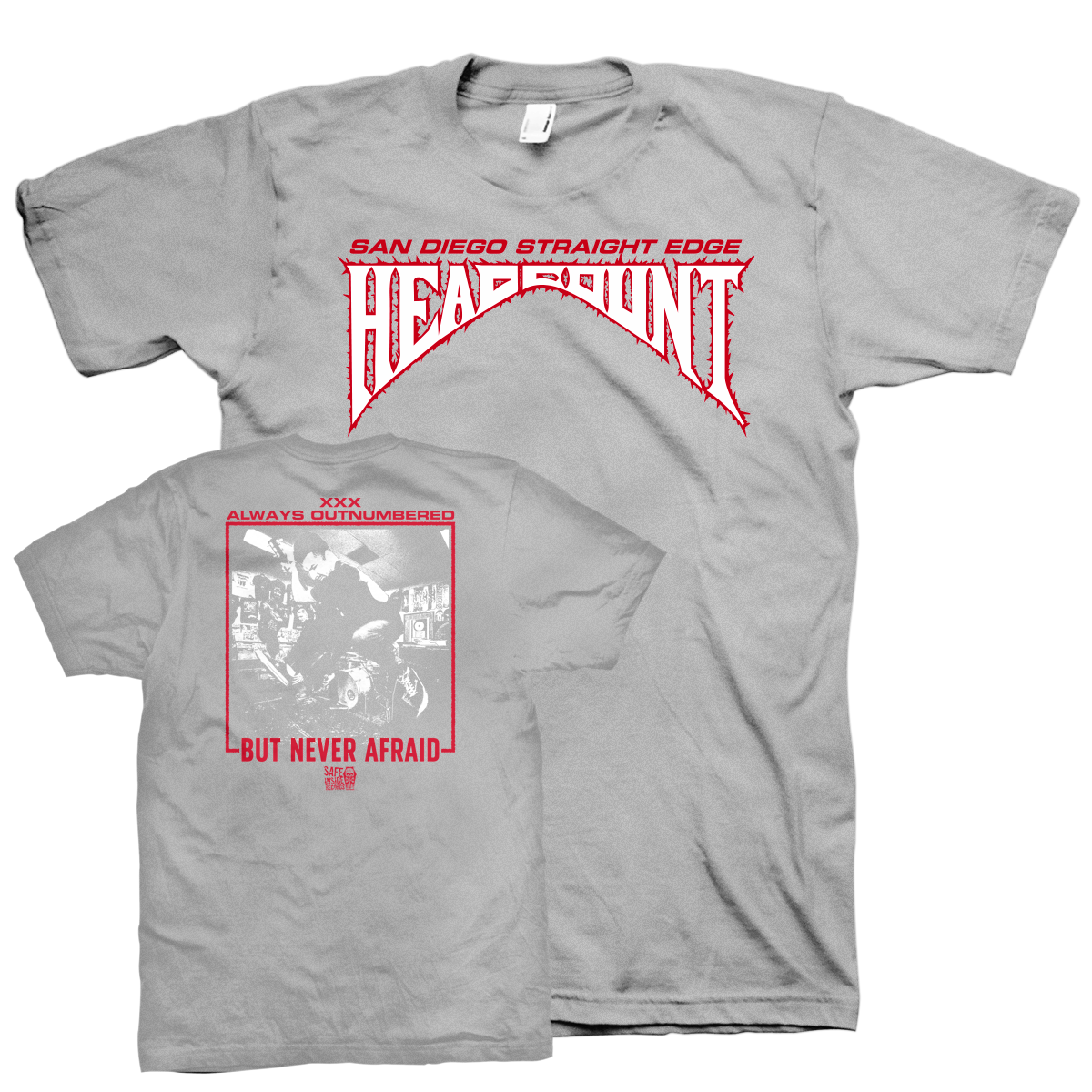 HEADCOUNT &quot;Never Afraid&quot; Grey T-Shirt