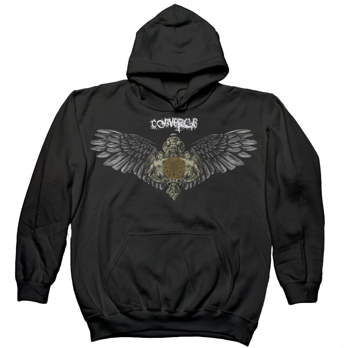 CONVERGE &quot;Wings&quot; Black Hooded Sweatshirt