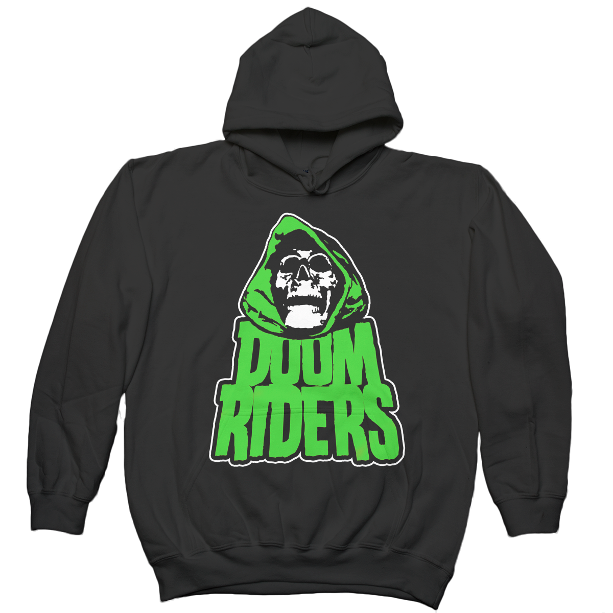 DOOMRIDERS &quot;Green Reaper&quot; Black Hooded Sweatshirt