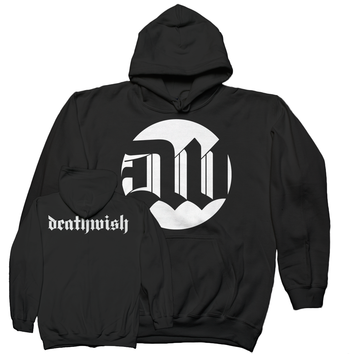 DEATHWISH &quot;New Logo&quot; Black Hooded Sweatshirt