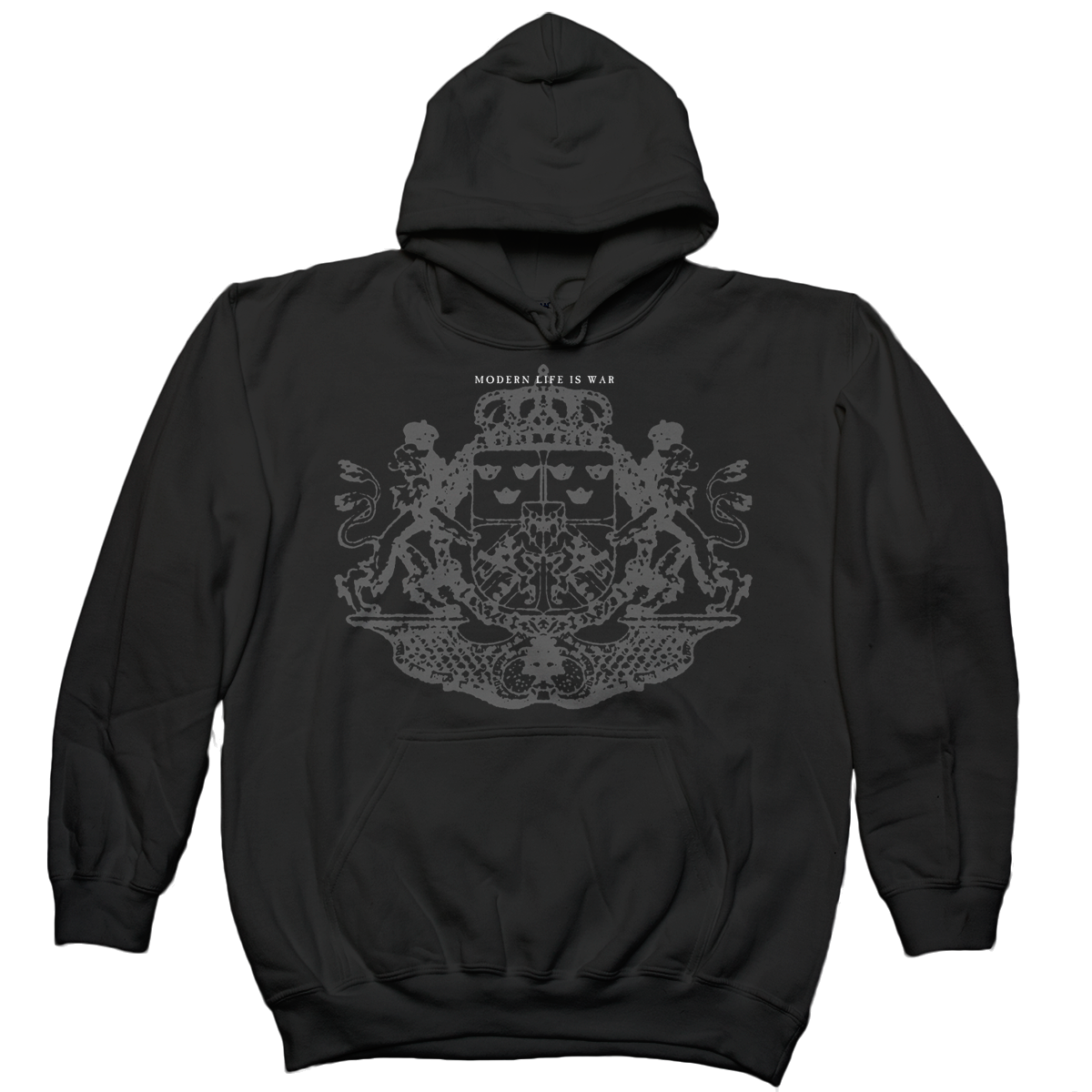 MODERN LIFE IS WAR &quot;Crest&quot; Black Hooded Sweatshirt