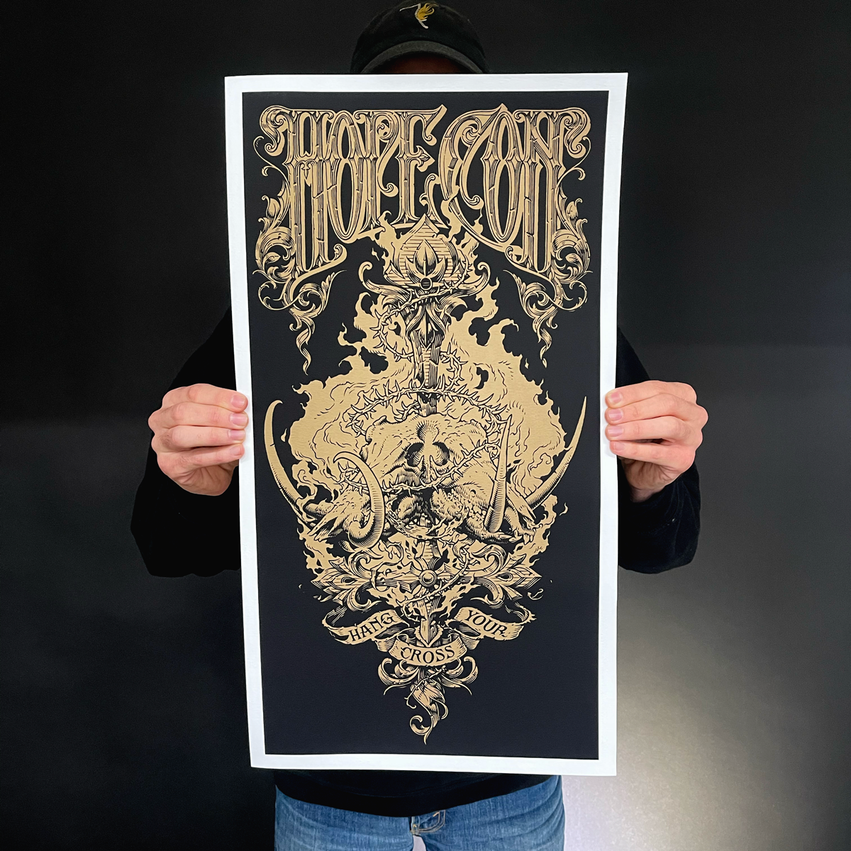 The Hope Conspiracy &quot;Hang Your Cross: Gold&quot; Giclee Print