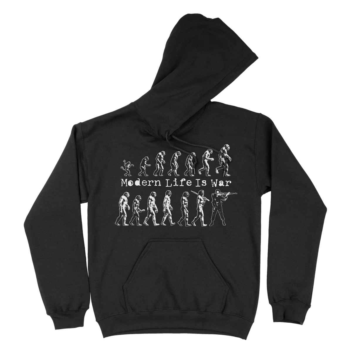 MODERN LIFE IS WAR &quot;Evolution&quot; Black Hooded Sweatshirt