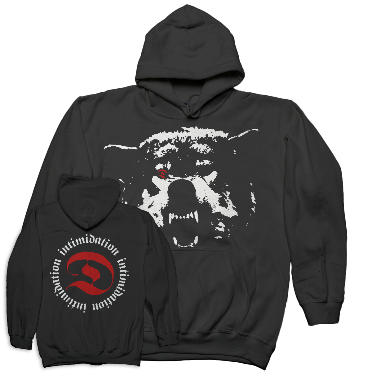 DEATHWISH &quot;Intimidation&quot; Black Hooded Sweatshirt