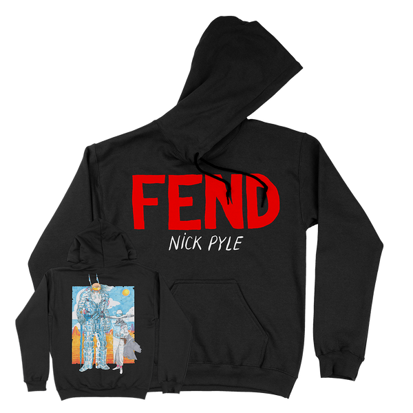 NICK PYLE &quot;Fend&quot; Black Hooded Sweatshirt