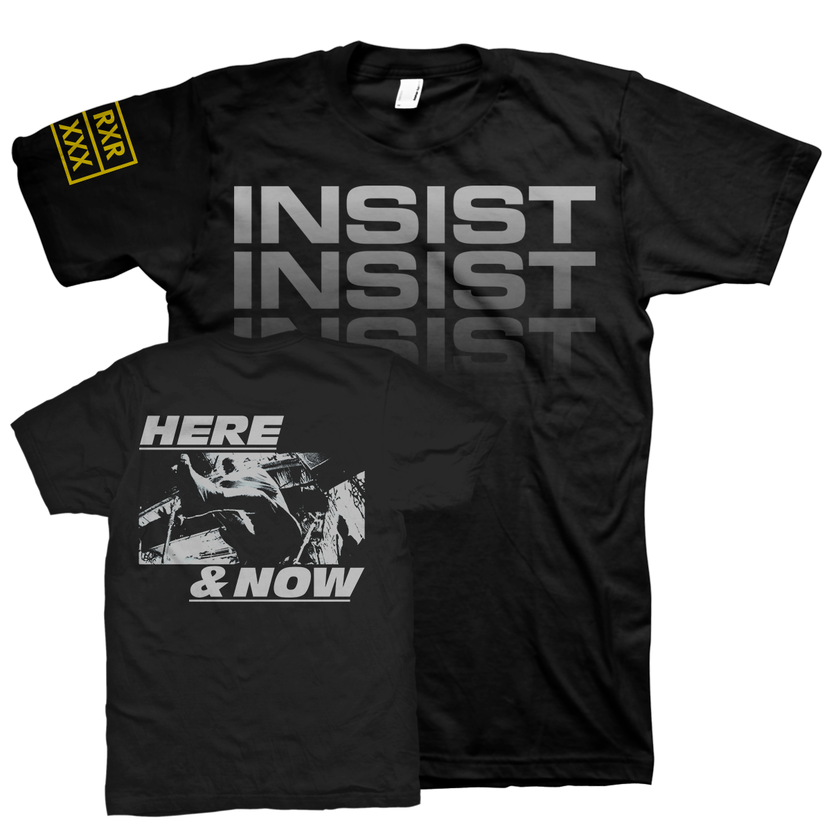 INSIST &quot;Here And Now - Black&quot; T-Shirt-React Records-Deathwish Inc Europe
