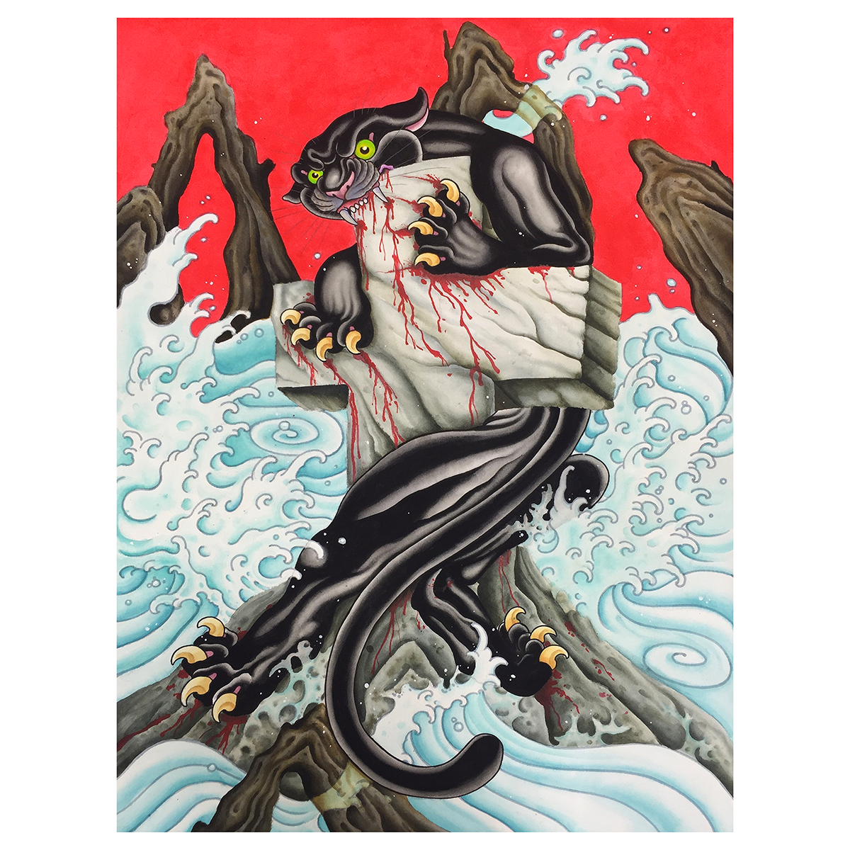 Marc Nava "Panther's Rock of Ages" Giclee Print