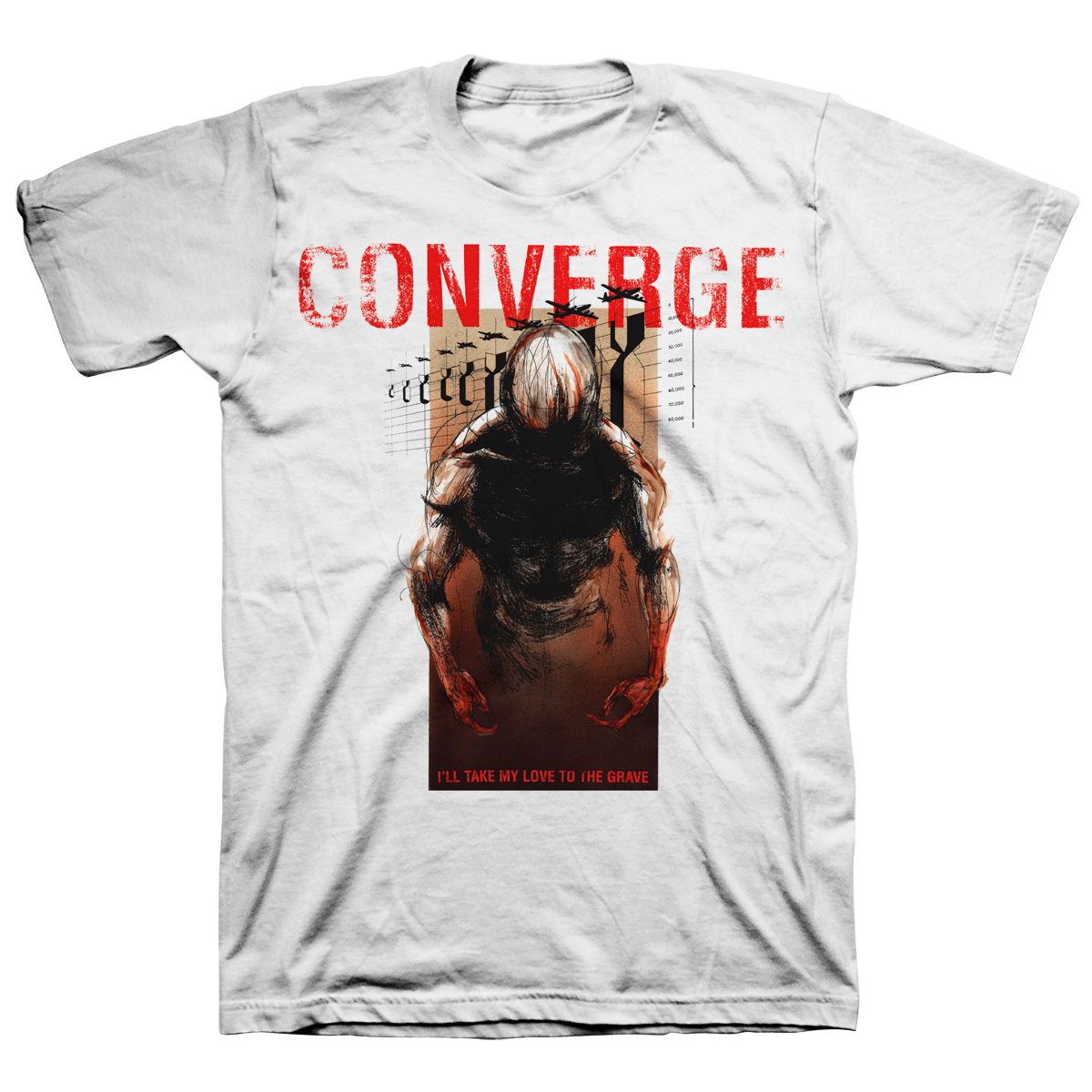 CONVERGE &quot;I&#39;ll Take My Love&quot; White T-Shirt