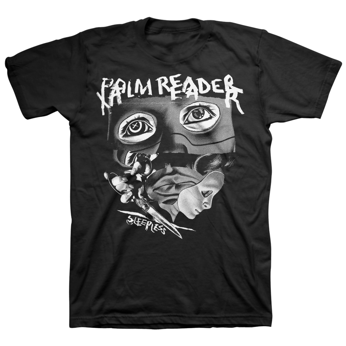 PALM READER &quot;Sleepless&quot; Black T-Shirt