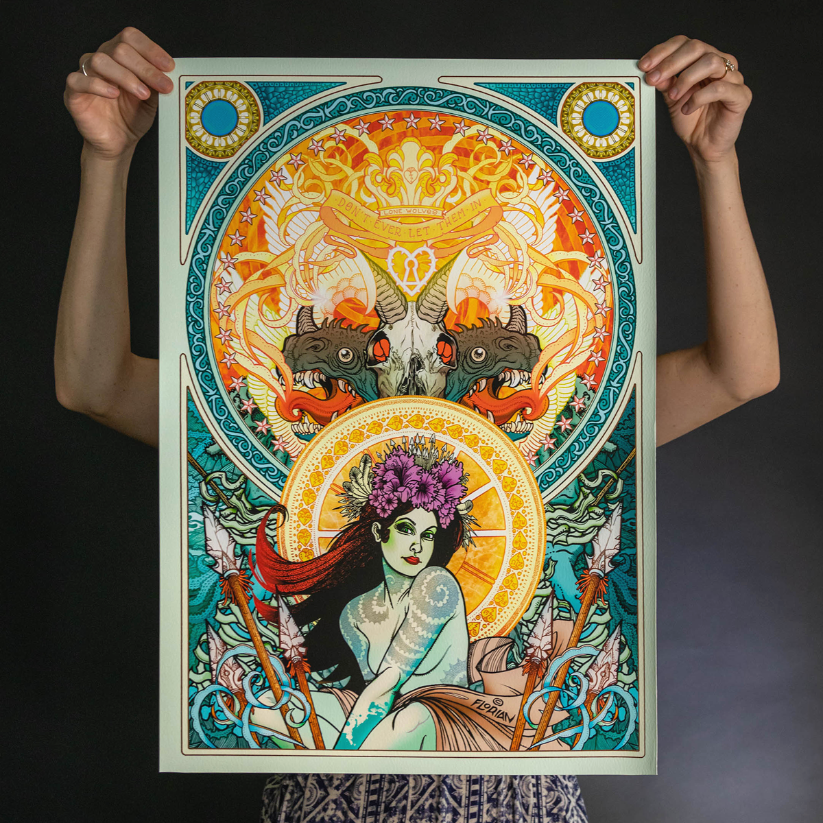 Florian Bertmer x Converge "Lonewolves" Giclee Print