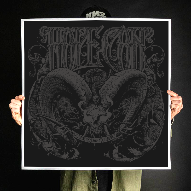 The Hope Conspiracy &quot;Death Knows Your Name: Black&quot; Giclee Print