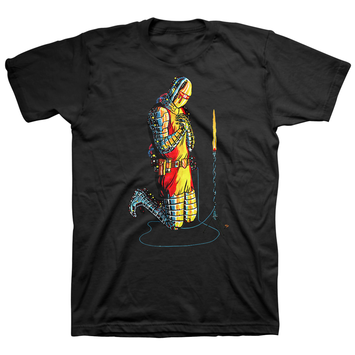NICK PYLE &quot;Worshipper V&quot; Black T-Shirt