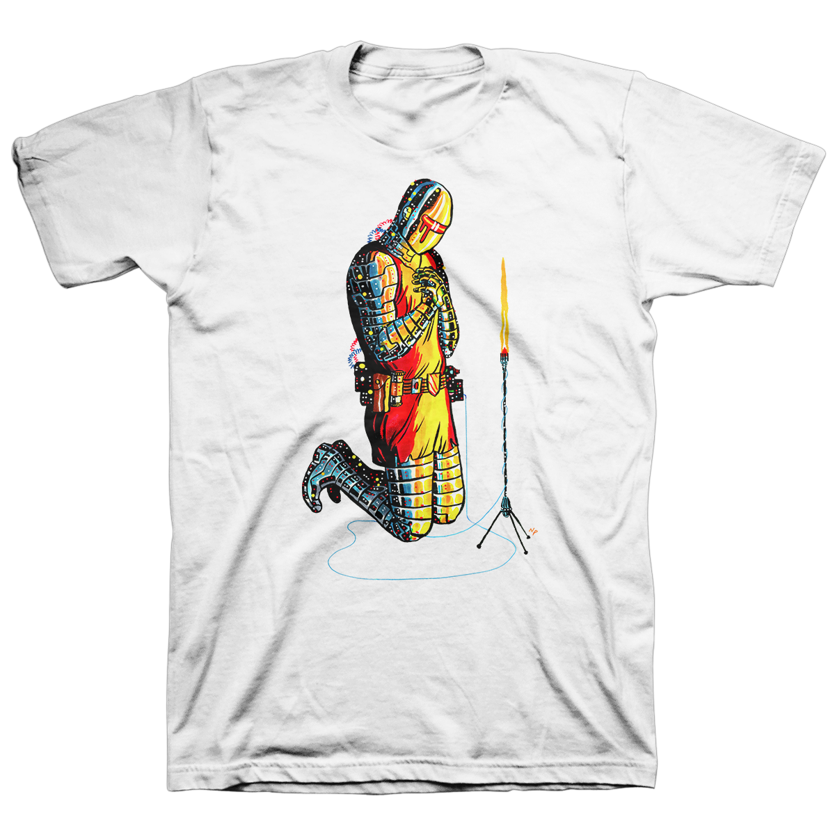 NICK PYLE &quot;Worshipper V&quot; White T-Shirt