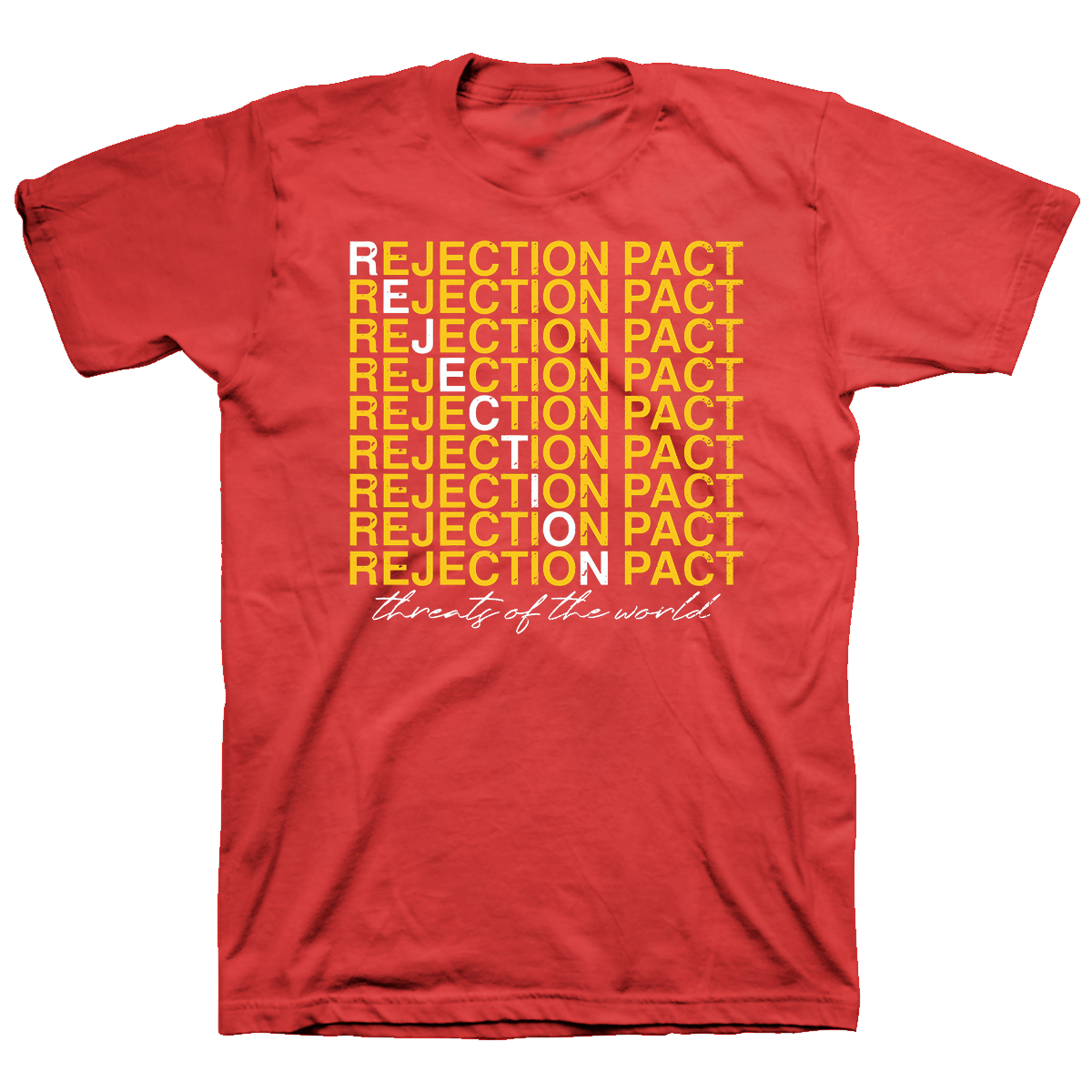REJECTION PACT &quot;Threats Of The World&quot; Red T-Shirt