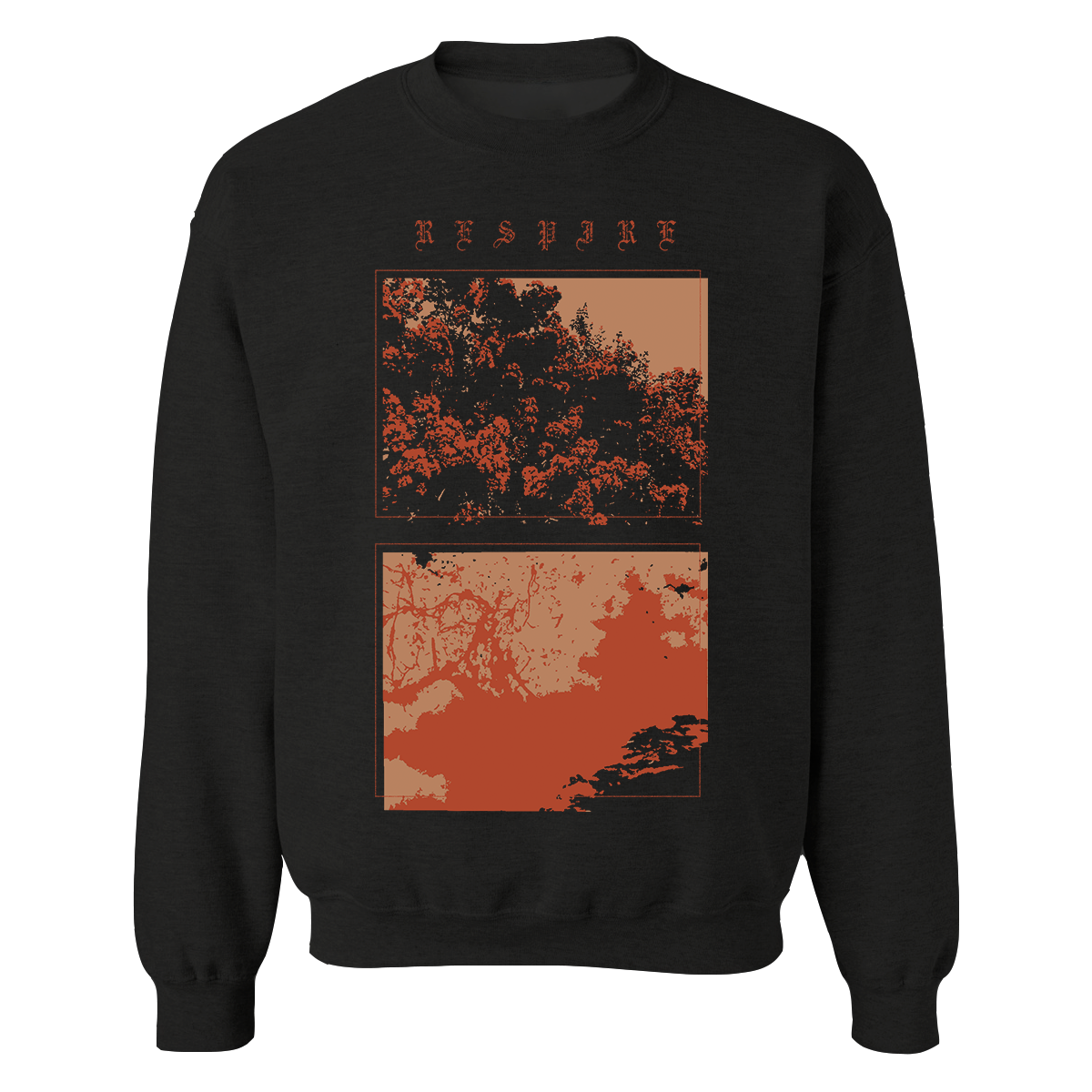 RESPIRE &quot;Black Line&quot; Black Crewneck