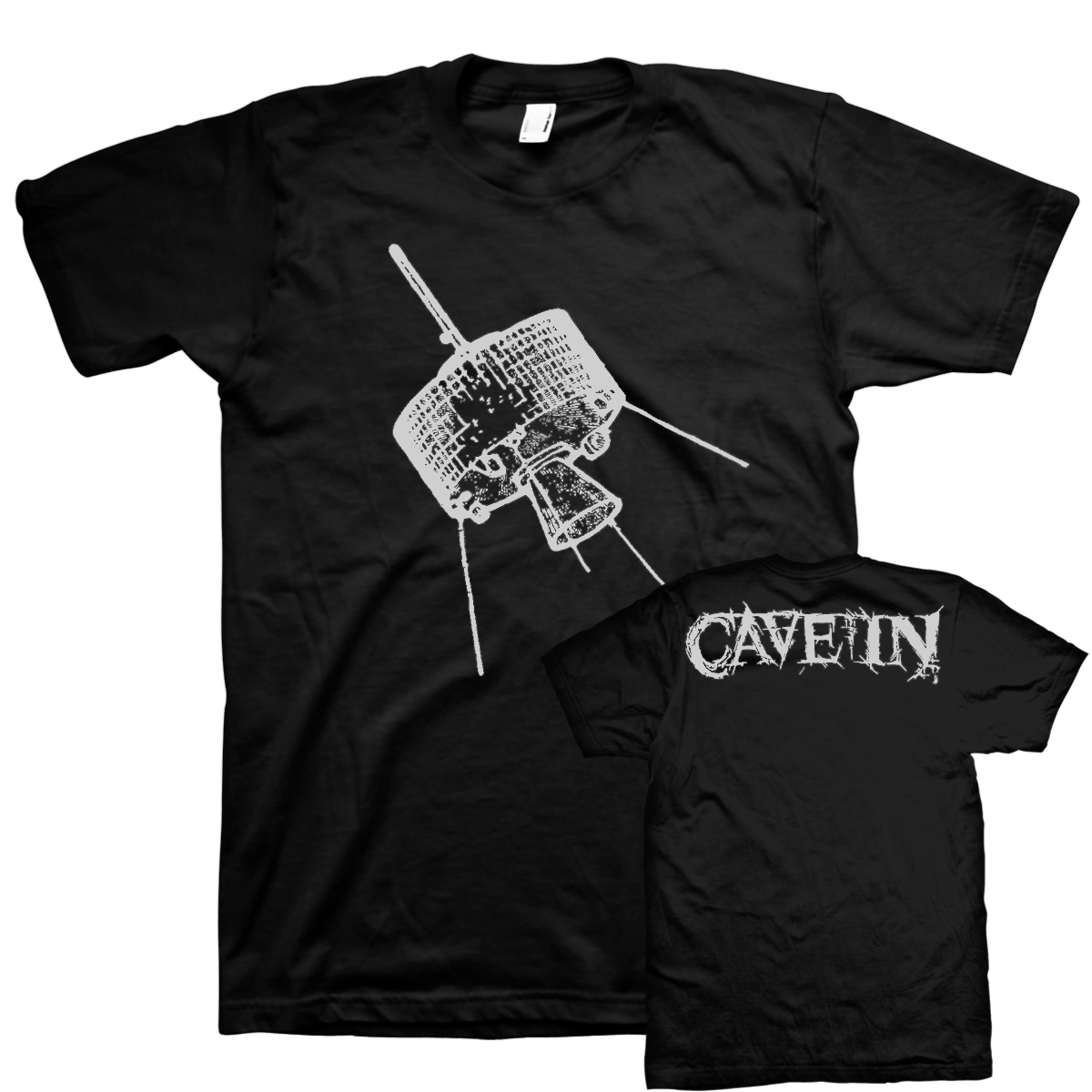 CAVE IN &quot;White Satellite&quot; Black T-Shirt